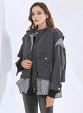 Autumn Lapel Collar Long Sleeve Oversized Loose Denim Jackets For Women