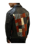 Gurus Jean Leather Jacket with Multi Patch