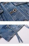 Spring And Summer  Street Fashion Women Loose  Bolero Light Blue Denim Jacket