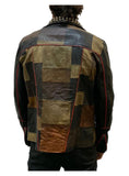 Multi Color  Mens Patch Biker Glass Revits at lapel & Collar