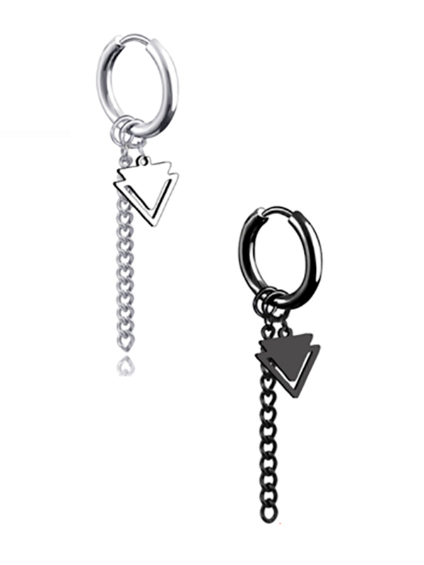 Cool Vintage Punk / Gothic/ Rock  Stainless Steel Ear Ring with Chain