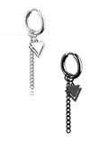 Cool Vintage Punk / Gothic/ Rock  Stainless Steel Ear Ring with Chain