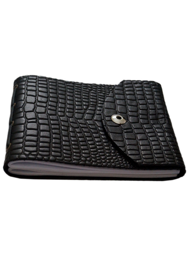 Leather Croco Embossed Personal Journal/ Diary , Accessories - CrabRocks, LeatherfashionOnline
 - 1