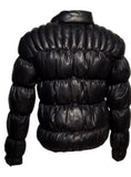 Designer Women Leather Puffer Down Jacket