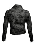 Women Marbled Leather Biker Jacket , Women Jacket - CrabRocks, LeatherfashionOnline
 - 7