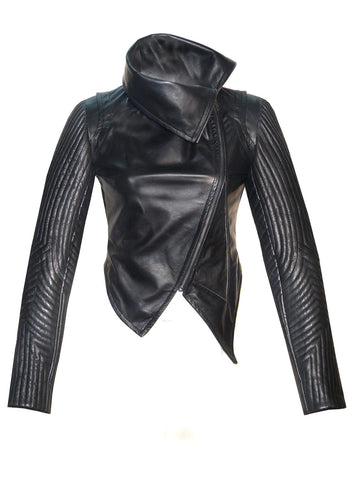 Leather Multi Studded Woman Jacket