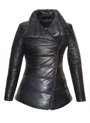 Leather Multi Studded Woman Jacket