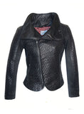 Viva Leather Designer Women Full Woven Jacket