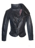 Viva Leather Designer Women Full Woven Jacket
