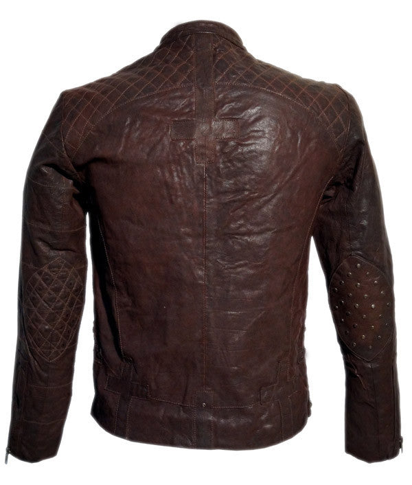 Men's Leather Washed Vintage Biker Studded Jacket , Men Jacket - CrabRocks, LeatherfashionOnline
- 4