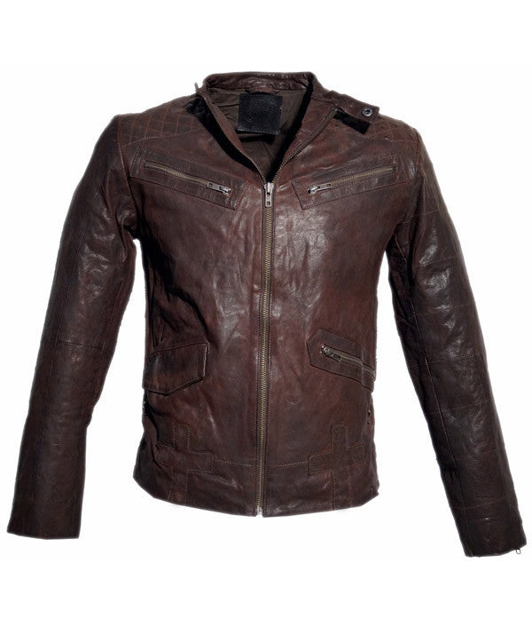 Men's Leather Washed Vintage Biker Studded Jacket , Men Jacket - CrabRocks, LeatherfashionOnline
- 3