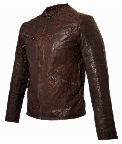 Leather Multi Studded Woman Jacket