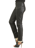 Designer Women Leather Leggings W/ stretchable Quilting , Ladies leather Pant/Leggings - CrabRocks, LeatherfashionOnline
 - 2