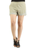 Designer Women Leather Lace Shorts S / Leather / Grey, Ladies Leather Shorts - CrabRocks, LeatherfashionOnline
 - 4