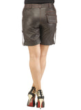 Ladies leather Sporty Cargo Shorts , Ladies Leather Shorts - CrabRocks, LeatherfashionOnline
 - 6