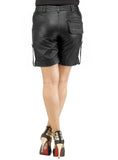 Ladies leather Sporty Cargo Shorts , Ladies Leather Shorts - CrabRocks, LeatherfashionOnline
 - 3