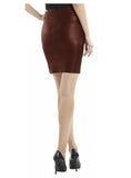 Leather Women Mini Fitted Skirt-- Hot Seller , Women Leather Skirt - CrabRocks, LeatherfashionOnline
 - 2