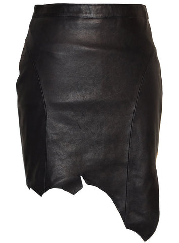Leather Multi Studded Woman Jacket