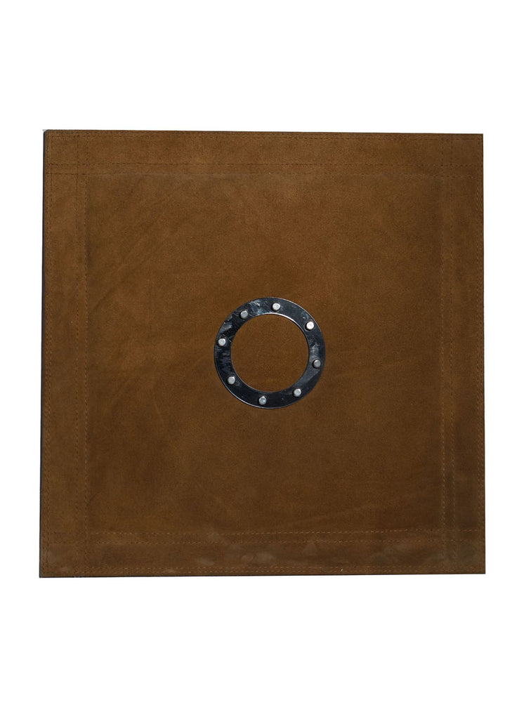 Leather Designer Circle strip Decorative Wall Tiles Camel, Leather Tiles - CrabRocks, LeatherfashionOnline
 - 1