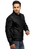 Men's Best Seller Short Leather Motorcycle Biker Jacket , Men Jacket - CrabRocks, LeatherfashionOnline
 - 3