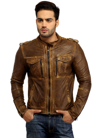 Leather Multi Studded Woman Jacket