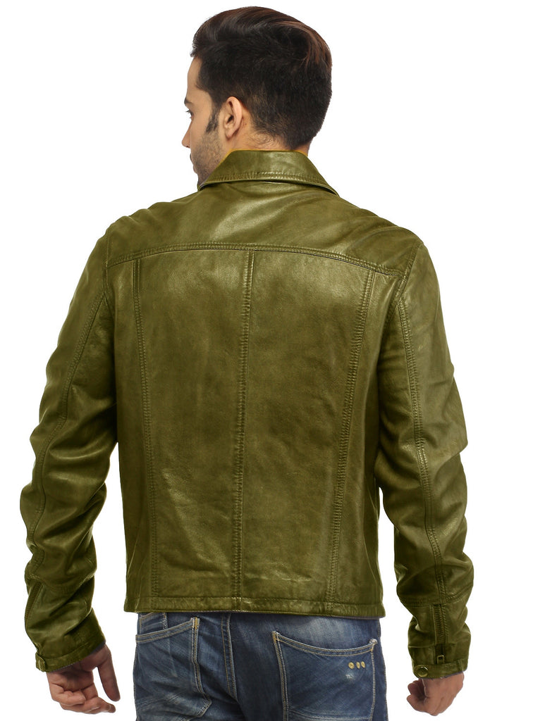 Men Leather Hand Padded Lamb Vintage MotorCycle Biker Jacket , Men Jacket - CrabRocks, LeatherfashionOnline
 - 9