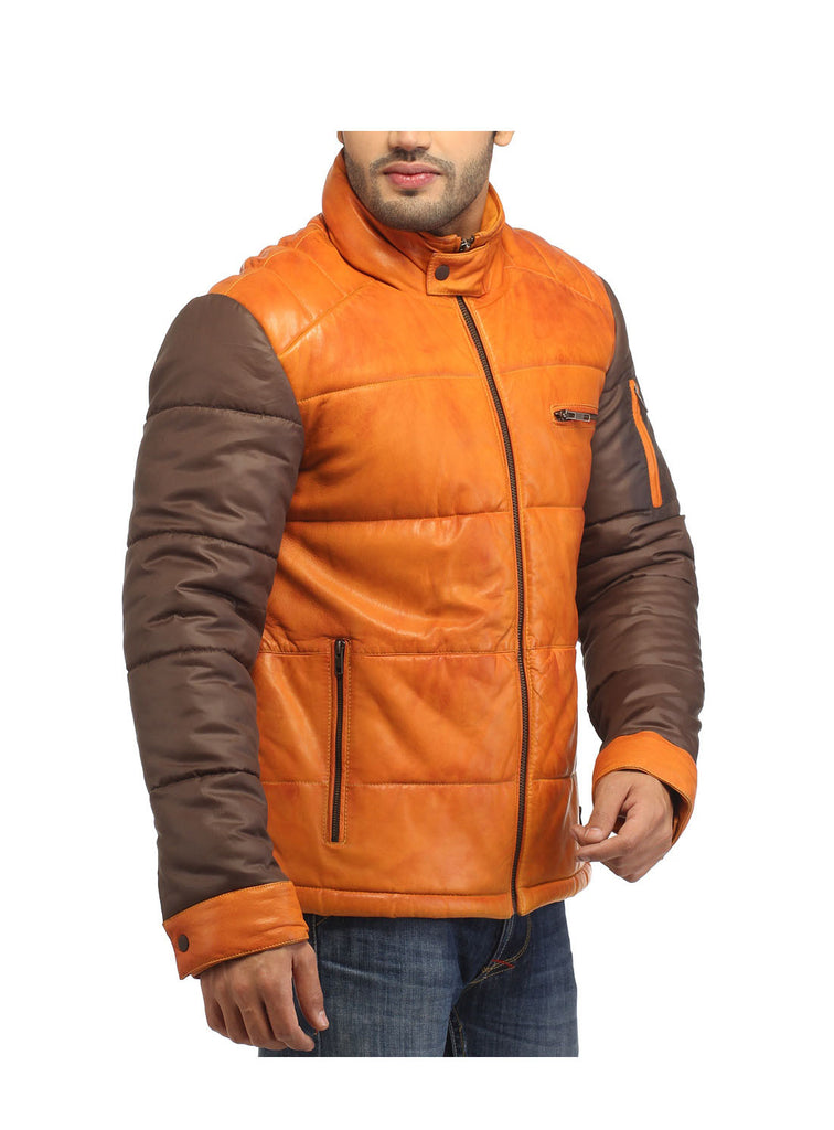 Alaska F- Best Seller Men Leather Puffer