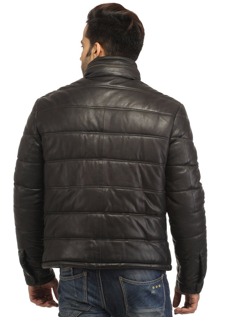 Hayward L- Best Seller Puffer Men's Real Soft Lamb Leather Puffer Jacket