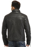 Sporty Boxy Quilted Casual  Men Leather Jacket , Men Jacket - CrabRocks, LeatherfashionOnline
 - 6