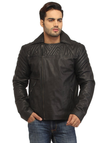 Leather Multi Studded Woman Jacket