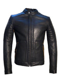Men's Real Leather Bonded with Faux Mink Motorcycle Jacket -Hot seller Black / M / Leather, Men Jacket - CrabRocks, LeatherfashionOnline
 - 1