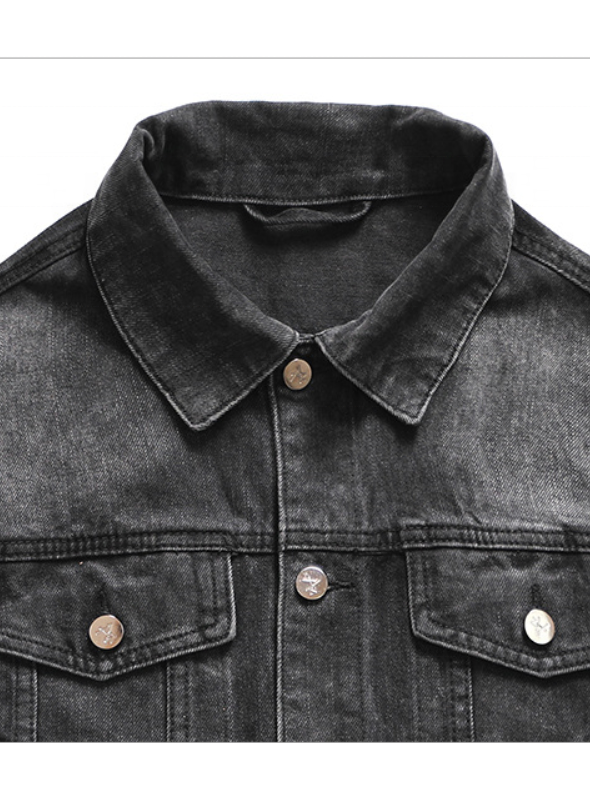 Don't Follow Any Body Street Wear Distress mens Denim jacket