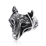 Vannamoda Moonlight Faire Nordic Wolf Stainless Steel Unisex Ring