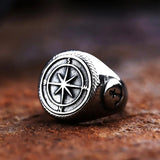 Vannamoda viking compass stainless steel mens Unisex Ring