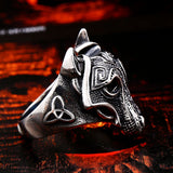 Vannamoda Moonlight Faire Nordic Wolf Stainless Steel Unisex Ring