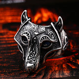 Vannamoda Moonlight Faire Nordic Wolf Stainless Steel Unisex Ring