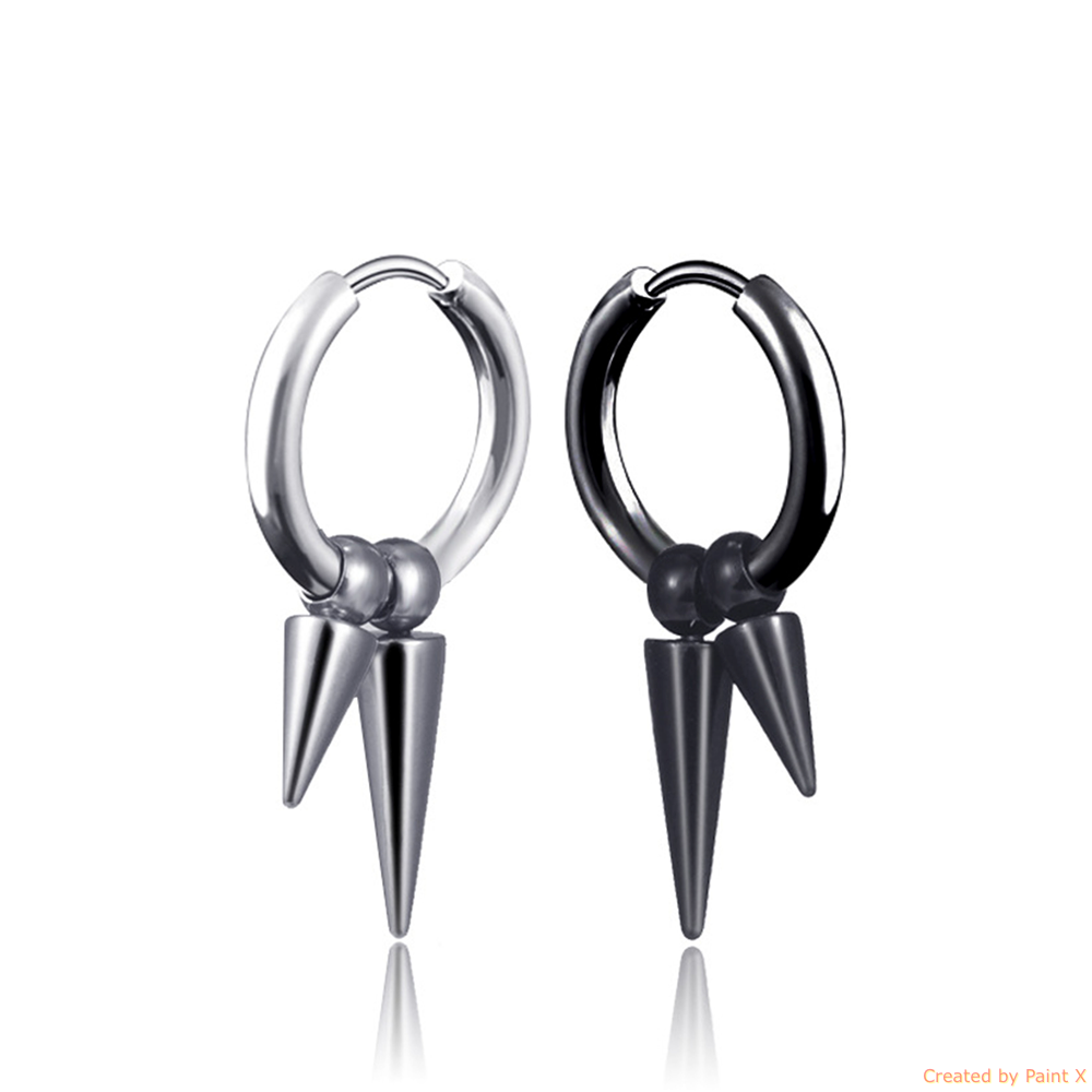 Cool Vintage Punk / Gothic/ Rock  Spike Stainless Steel Ear Ring best Seller