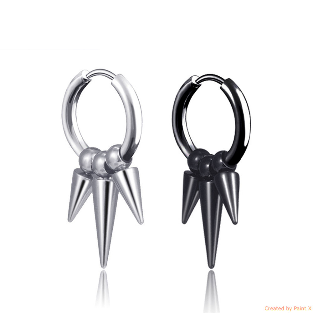 Cool Vintage Punk / Gothic/ Rock  Spike Stainless Steel Ear Ring best Seller