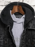 9009 Denim Hooded Jacket,Denim Fur Jacket,Denim Jacket