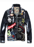 9056 Oversized Jean Jacket,Denim Varsity Jacket,Fancy Denim Jacket