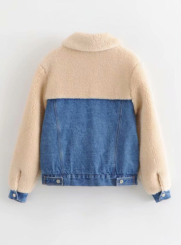 9062 Fur Jean Jacket Woman,Woman Denim Jacket Fur Lining-Warm Jacket  Collection