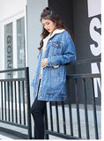 9063 Ladies Jean Jacket Girls,Wool Jean Jacket For Women -Warm jacket Collection