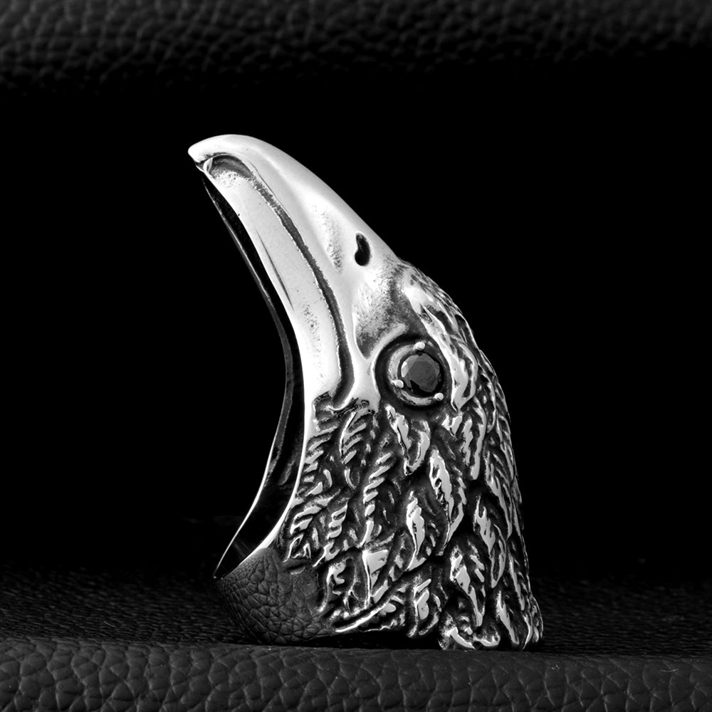 Stainless Steel Rings Animal Eagle Neck design  316l Unique Stainless Steel Ring