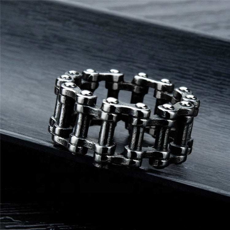 MotorCycle Vintage Punk Rock Gear Wheel Stainless Steel Unisex Ring