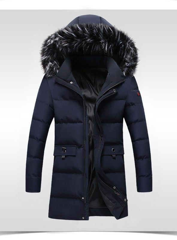 Winter Casual Hood Slim Cotton Outwear Jacket Men's Coat