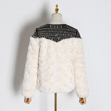 Fleece RiCoat Faux Fur Patchwork Long Sleeve Thick Cardigan Winter Women Coat