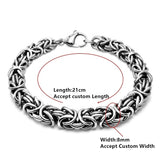 High Quality Latest Design Custom Length Men's 316l Stainless Steel Bracelet Bangle