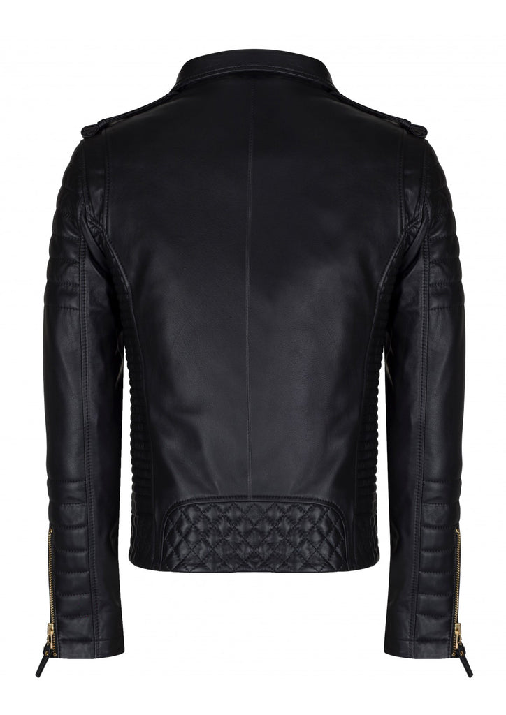 Crabrocks Men Designer Padded Motorcycle Leather Jacket , Men Jacket - CrabRocks, LeatherfashionOnline
 - 3