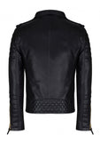 Crabrocks Men Designer Padded Motorcycle Leather Jacket , Men Jacket - CrabRocks, LeatherfashionOnline
 - 3