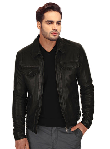 Leather Multi Studded Woman Jacket